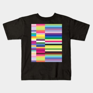 Compelling Stripes Modern Minimalist Colorful Stripe Pattern Kids T-Shirt